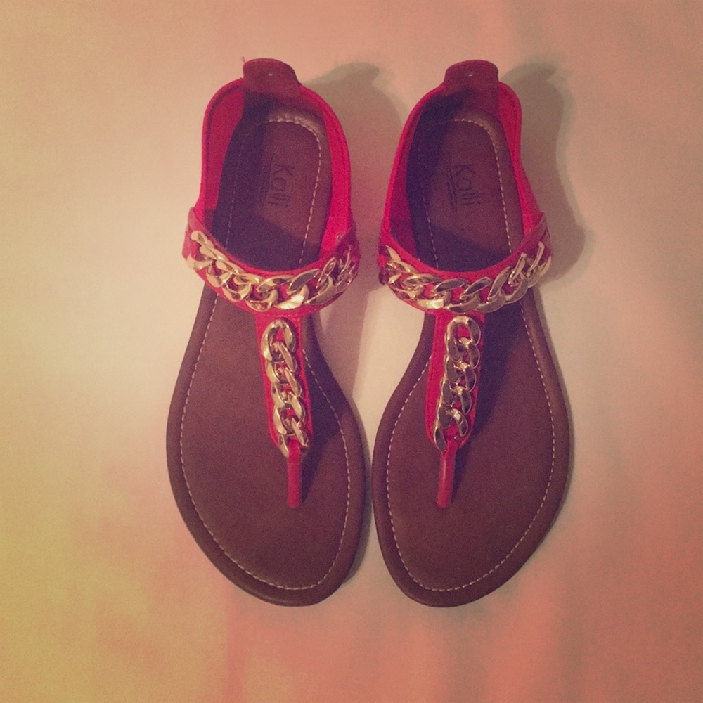 Red and Gold Women’s Sandals